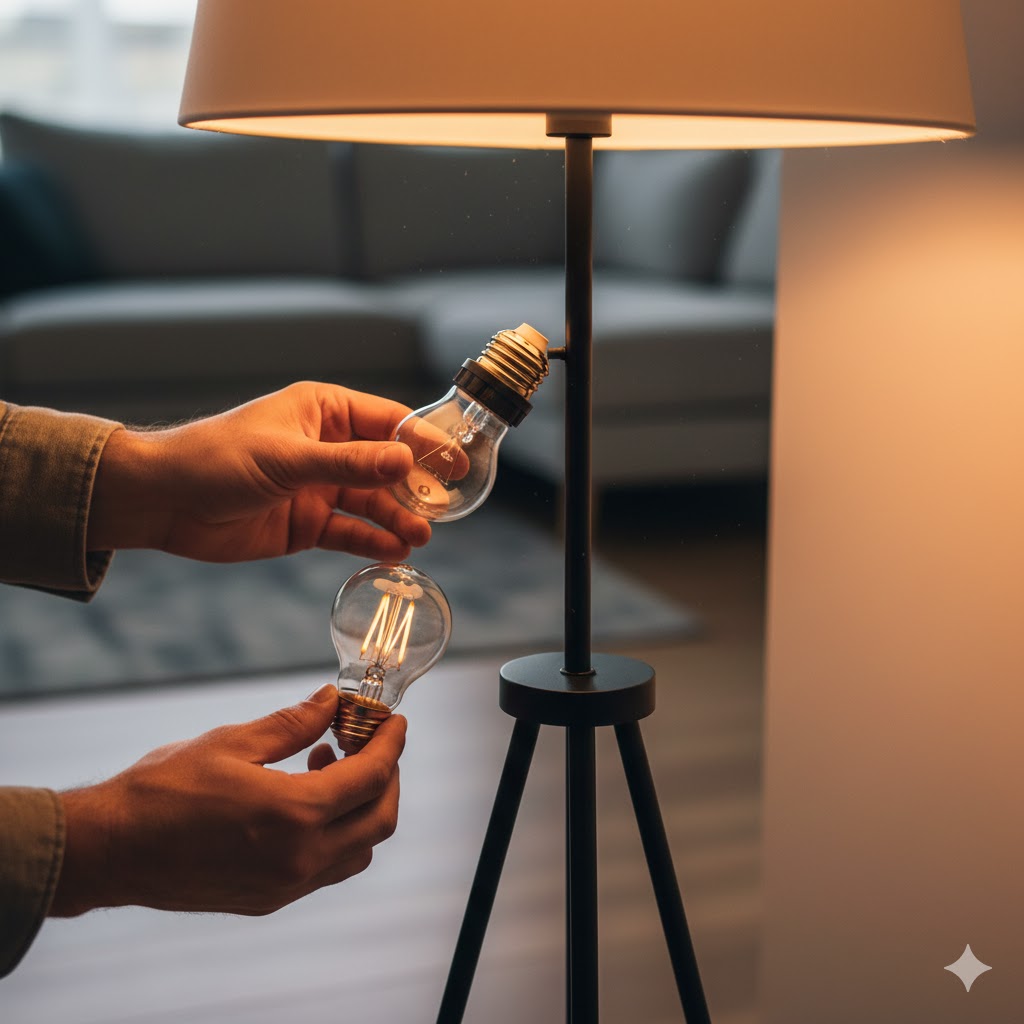 멀티커터를 이용한 집 안전 수리 장면 편안한 분위기 이미지