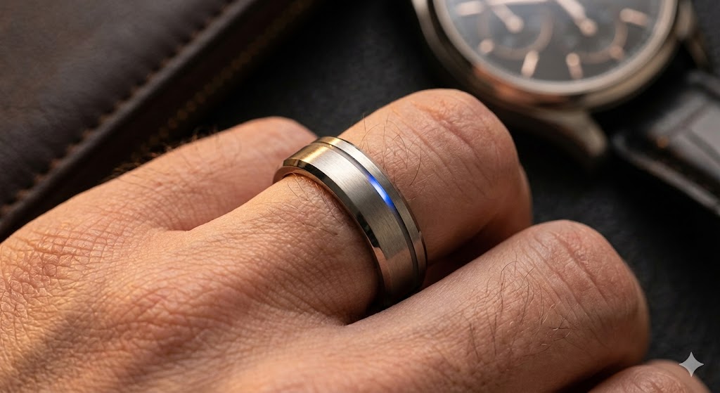 Smartwatch with large display showing health metrics